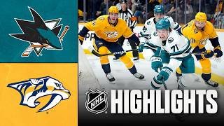Sharks vs. Predators | NHL Highlights | March 24, 2026