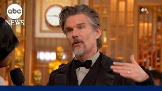 Oscars 2026: Ethan Hawke makes red carpet arrival