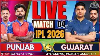 🔴IPL 2026 LIVE: Punjab Kings vs Gujarat Titans Live Match Today, match 4 | PBKS vs GT Live IPL score