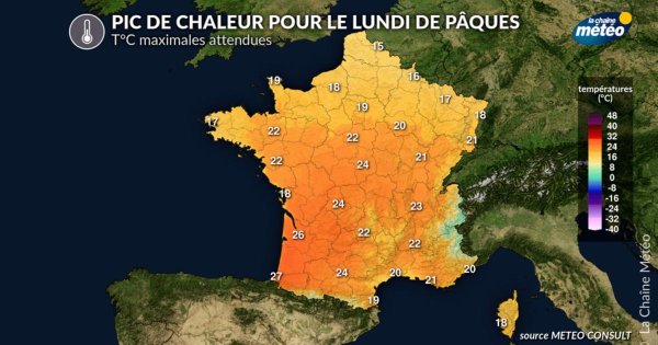 Nette hausse des températures pour le week-end de Pâques : jusqu'à 28°C en Aquitaine - Actualités La Chaîne Météo