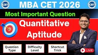 Mba cet Quantitative Aptitude Important Question 2026 | Mba Cet Revision Session 2026