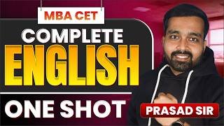 GRAMMAR One Shot for MBA CET 2026 🚀 | Complete English Marathon | Live Class