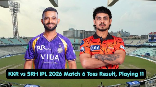 KKR vs SRH Toss Result & Playing 11: KKR to Bowl First, Lineups Announced