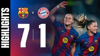 HIGHLIGHTS | FC BARCELONA 7 vs 1 BAYERN MUNICH | UEFA WOMEN'S CHAMPIONS LEAGUE 🔵🔴