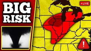 🔴 BREAKING TORNADO ON THE GROUND - Strong Tornadoes Likely With LIVE Storm Chasers...