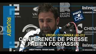 Conférence de Presse de Fabien FORTASSIN - VRDR OYONNAX - 27/03/2026