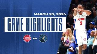 Detroit Pistons vs. Minnesota Timberwolves | GAME HIGHLIGHTS | 3.28.26