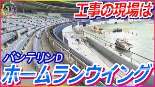 「野球が変わると思います」バンテリンドームのラッキーゾーンとなる『ホームランウイング』現在4割ほどが完成