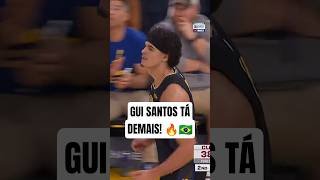 Gui Santos começou QUENTE pelos Warriors! 🔥🇧🇷 #NBA #Warriors #shorts