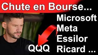 La Bourse chute ! Microsoft, Meta, Essilor Luxottica, Pernod Ricard …