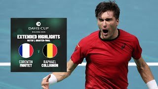 Raphael Collignon STUNS Moutet! 💥 | France v Belgium | Extended Highlights | 2025 Davis Cup Final 8