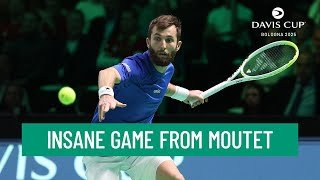 The PERFECT game? Moutet plays two UNDERARM serves  😱 | France v Belgium | 2025 Davis Cup Final 8