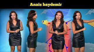 Anaïs Baydemir, a very pretty weather presenter in a leather dress 26 octobre 2016