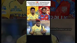 Proud Father Moment ❤️ Sarfaraz Khan vs Musheer Khan Face-Off at Chepauk! IPL 2026 Clash 🔥