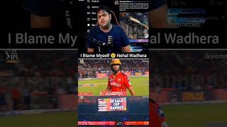 Nehal Wadhera - I Blame Myself for IPL Final Loss – Emotional Statement 💔🏏 | IPL 2025