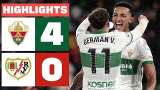 ELCHE CF 4 - 0 RAYO VALLECANO | RESUMEN LALIGA EA SPORTS