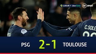 PSG vs Toulouse (2-1) | Messi and Hakimi score stunners! | Ligue 1 Highlights