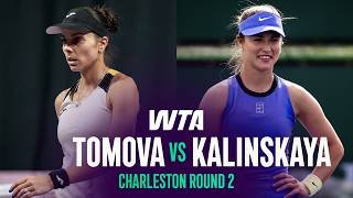 Viktoriya Tomova vs. Anna Kalinskaya | 2026 Charleston Round 2 | WTA Match Highlights