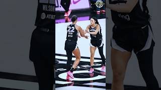 Veteran Leadership in Action 👏 A’ja Wilson Mentors Aaliyah Nye | #WNBA #youtubeshorts #shorts