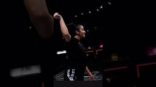 Aaliyah Nye hits from half court in shoot around