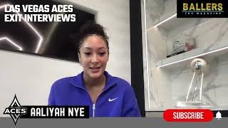 Aaliyah Nye: Las Vegas Aces Exit Interview | October 13, 2025