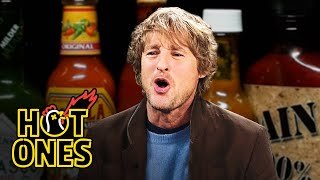 Owen Wilson Feels the Walls Closing In While Eating Spicy Wings | Hot Ones
