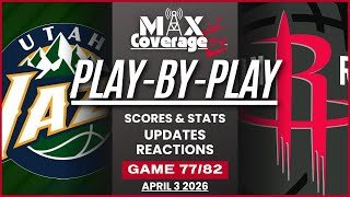 🔴LIVE - Utah Jazz vs Houston Rockets - Play-By-Play & Reactions (4/3/26)