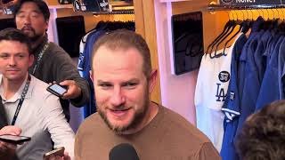 Max Muncy talks about the Dodgers’ 18th inning win over the Blue Jays in the World Series