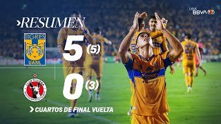 TIGRES 5(5)-(3)0 XOLOS | Goleada de alarido para que Tigres regrese a Semifinales | Apertura 2025