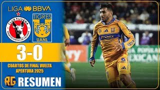 VERGONZOSO XOLOS DE TIJUANA 3-0 TIGRES | RESUMEN COMPLETO | LIGA MX CUARTOS APERTURA 2025
