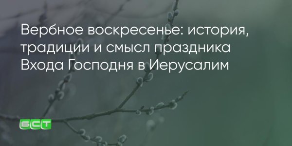 Не просто веточки: что мы отмечаем в Вербно&#