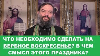Что необходимо сделать на Вербное воскресенье? Смысл этого праздника. Священник Валерий Сосковец