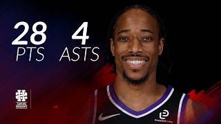DeMar DeRozan 28 pts 4 asts vs Raptors 25/26 season