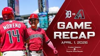 Tigers vs. D-backs Game Highlights (4/1/26) | MLB Highlights | Arizona Diamondbacks