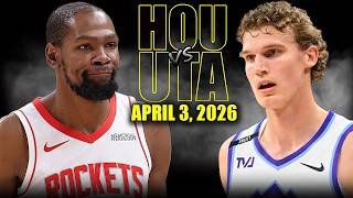 Houston Rockets vs Utah Jazz Full Game Highlights – April 3, 2026 | NBA Season
