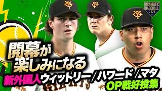 【開幕が楽しみになる】新外国人 "ウィットリー＆ハワード＆マタ" OP戦好投集【巨人】