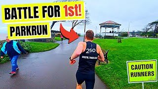 Epic battle for 1st place at Parkrun