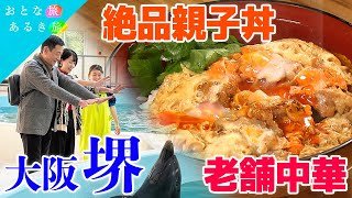 【古と今が溶け合う大阪・堺】新旧名店 美味いもん！　立飲み鮮魚店～本格中華～イルカ触れ合い～古墳～絶品親子丼　#おとな旅あるき旅   #traveljapan     #三田村邦彦   #吉川亜樹