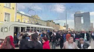 Московскому трамваю 127 лет. Парад трамваев.