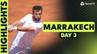 Darderi & Bellucci Clash; Moutet, Hanfmann, Trungelliti On Court | Marrakech 2026 Highlights Day 3