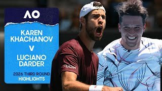 Karen Khachanov v Luciano Darderi Highlights | Australian Open 2026 Third Round