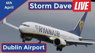 🔴Storm Dave Live : Dublin Airport Stormy arrivals #aviation #airplane #livestream #stormdave
