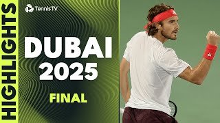 Stefanos Tsitsipas vs Felix Auger-Aliassime For The Title 🏆 | Dubai 2025 Final Highlights