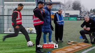 Have you ever played football LIKE THIS?! | Walcott and Christiansen are trained in new skills!