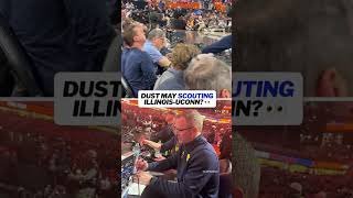 Michigan head coach Dusty May is sitting courtside for Illinois-UConn 👀