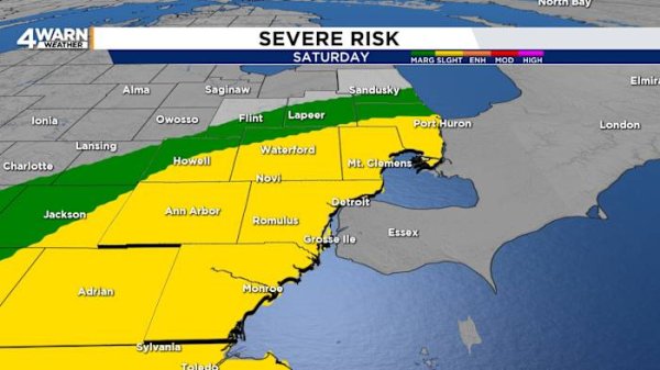 List of active weather alerts on Saturday as severe weather moves through SE Michigan