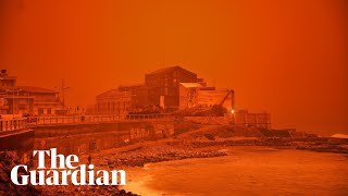 Crete skies turn eerie orange after Sahara dust storm