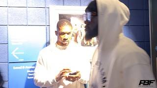 TENSE! DEONTAY WILDER WALKS RIGHT PAST ANTHONY JOSHUA AND ARRIVES FOR DEREK CHISORA FIGHT