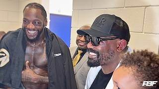 "DID YOU BRING FIVE GUYS?" DEREK CHISORA & DEONTAY WILDER EMBRACE AFTER 12-ROUND WAR