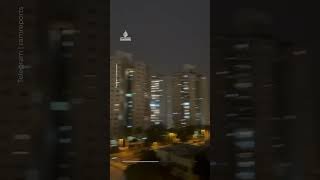 Videos capture projectile falling in central Israel following Iranian missile strike | AJ #shorts